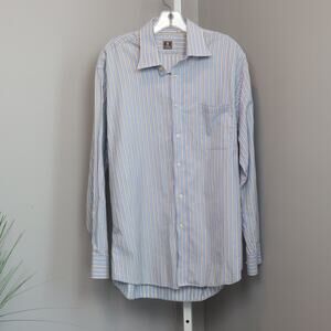 Peter Millar Striped Dress Shirt | Men’s Size L (See Measurements) | Long Sleeve